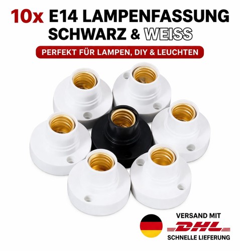 10x e14 lampenfassung - lampenfassung, schwarz